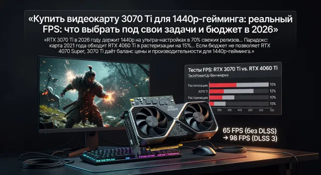 Купить видеокарту 3070 Ti для 1440p-гейминга: реальный FPS: что выбрать под свои задачи и бюджет в 2026